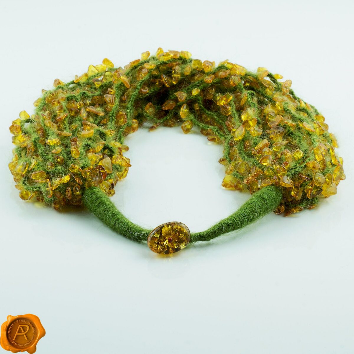 Mohair Wool Amber Necklace - Image 4