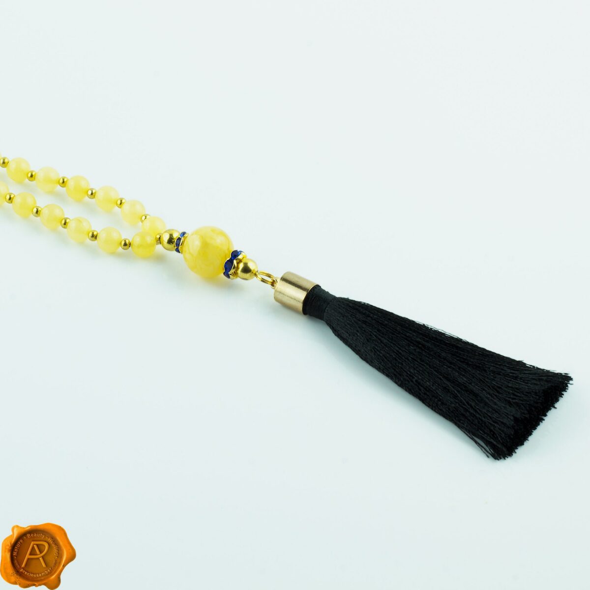 Amber Tassel Necklace - Image 3