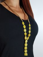 Amber Tassel Necklace - Image 2
