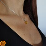 Dainty Lemon Amber Sphere - Image 2