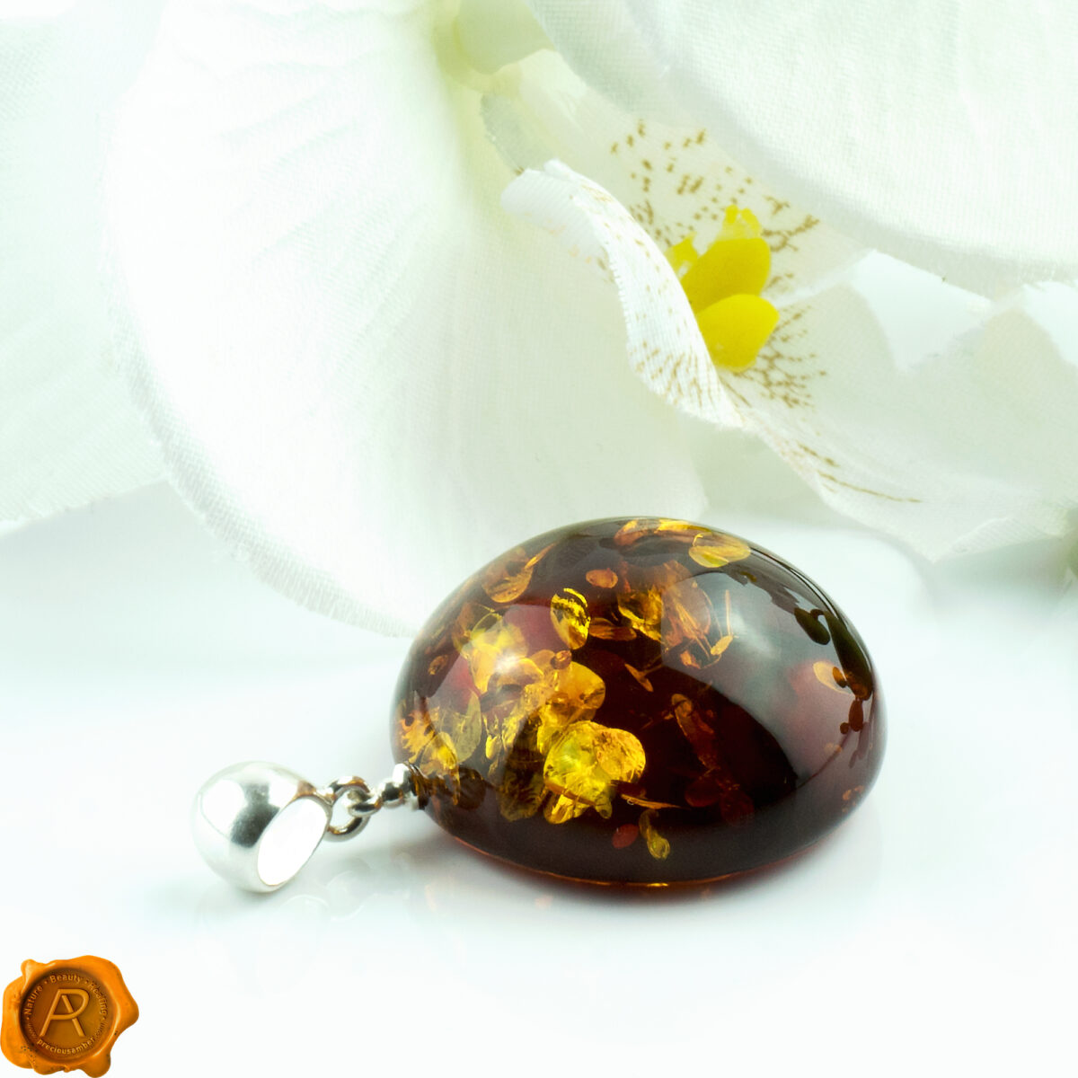 Honey Amber Amulet Pendant - Image 4