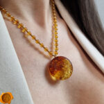 Luxurious Amber Amulet Necklace - Image 2