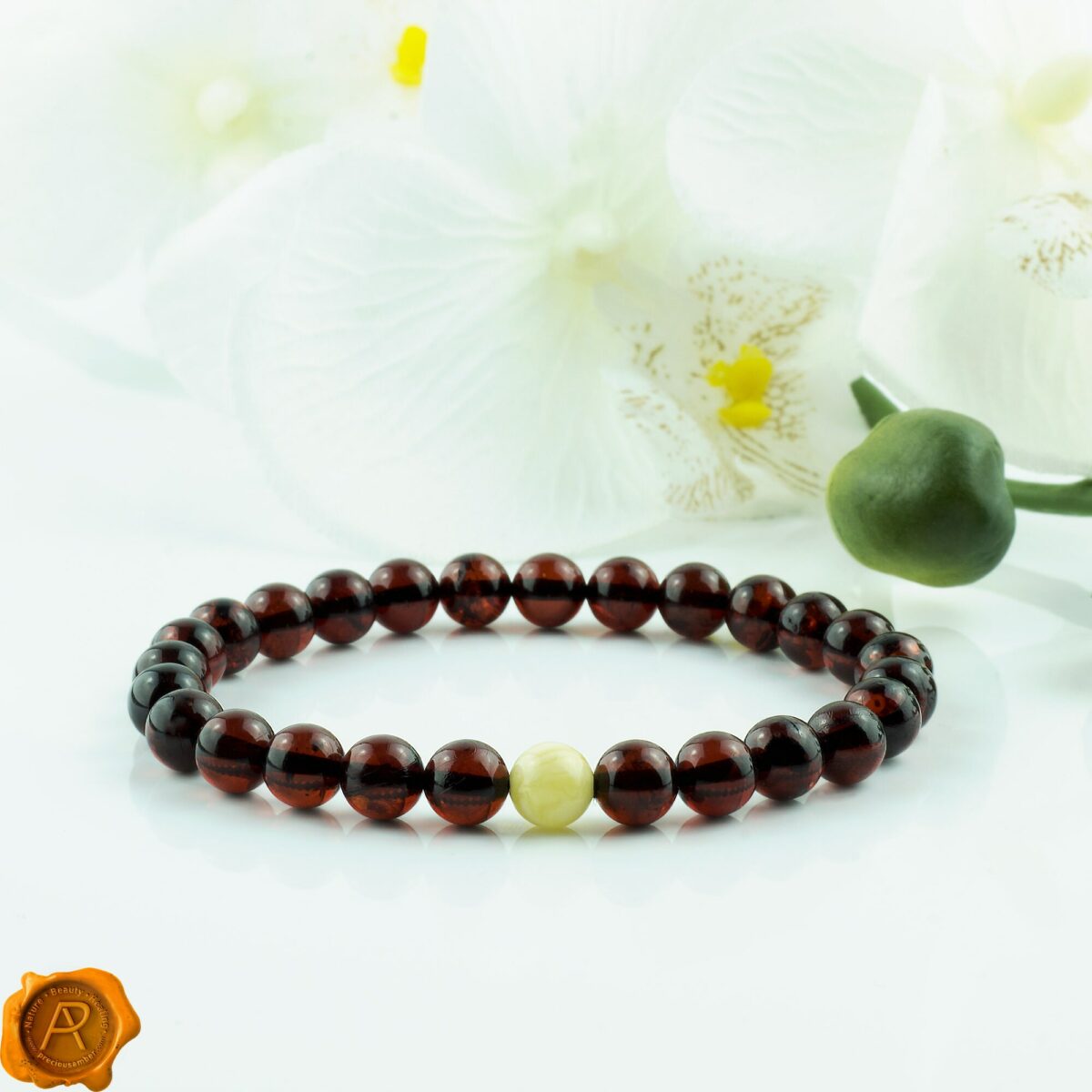 Cherry White Amber Bracelet - Image 2