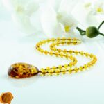 Luxurious Amber Teardrop Necklace
