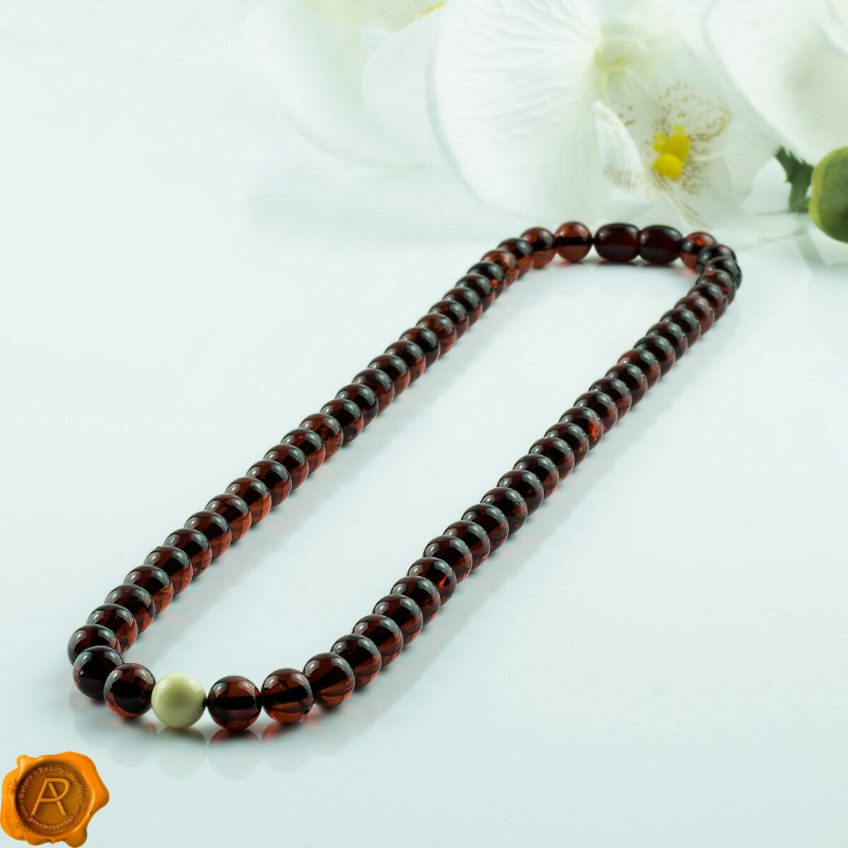 Cherry White Amber Necklace - Image 2