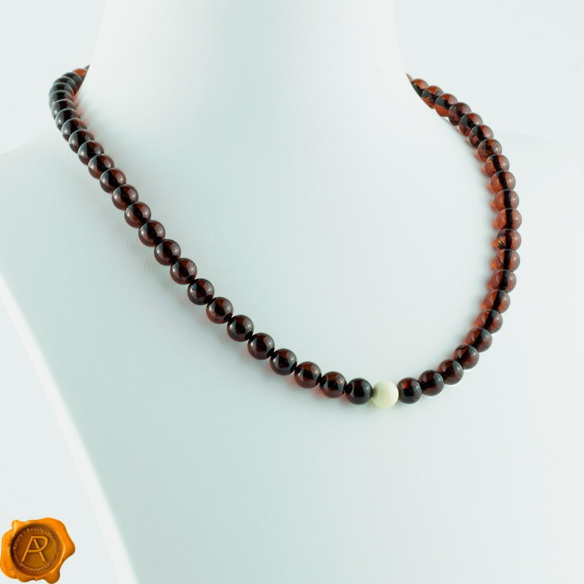 Cherry White Amber Necklace - Image 1