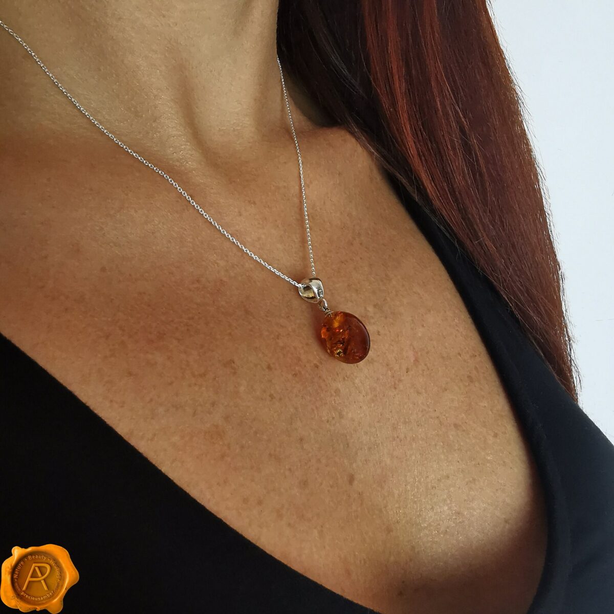 Amber Olive Pendant - Image 2