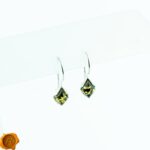 Dainty Green Amber Earrings - Image 3