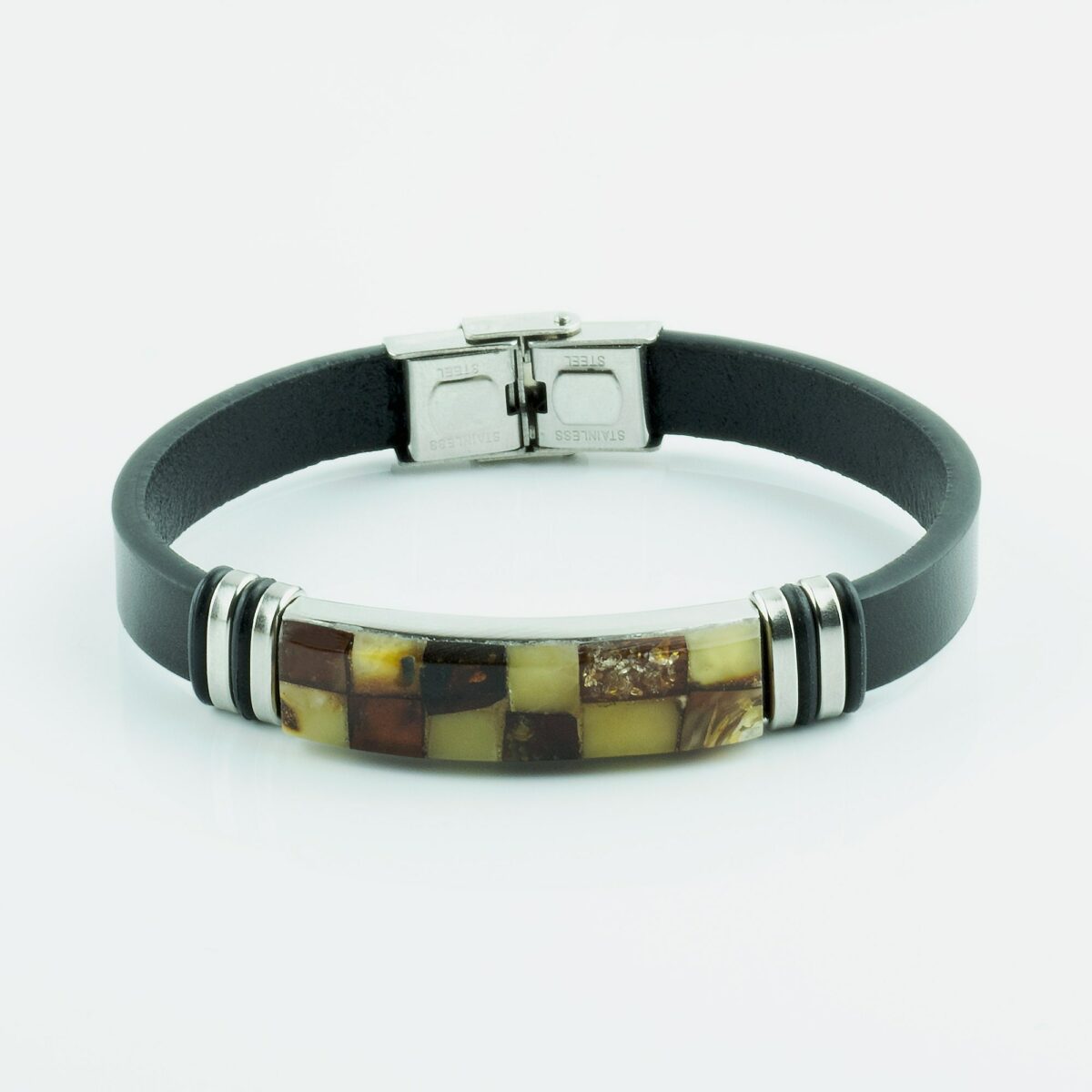 Amber Leather Bracelet - Image 2