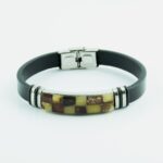 Amber Leather Bracelet - Image 2