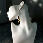 Multicolour Amber Almond Swing Earrings - Image 5