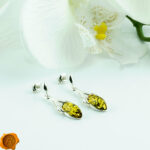 Green Amber Earrings - Image 3