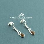 Celtic Cognac Amber Earrings
