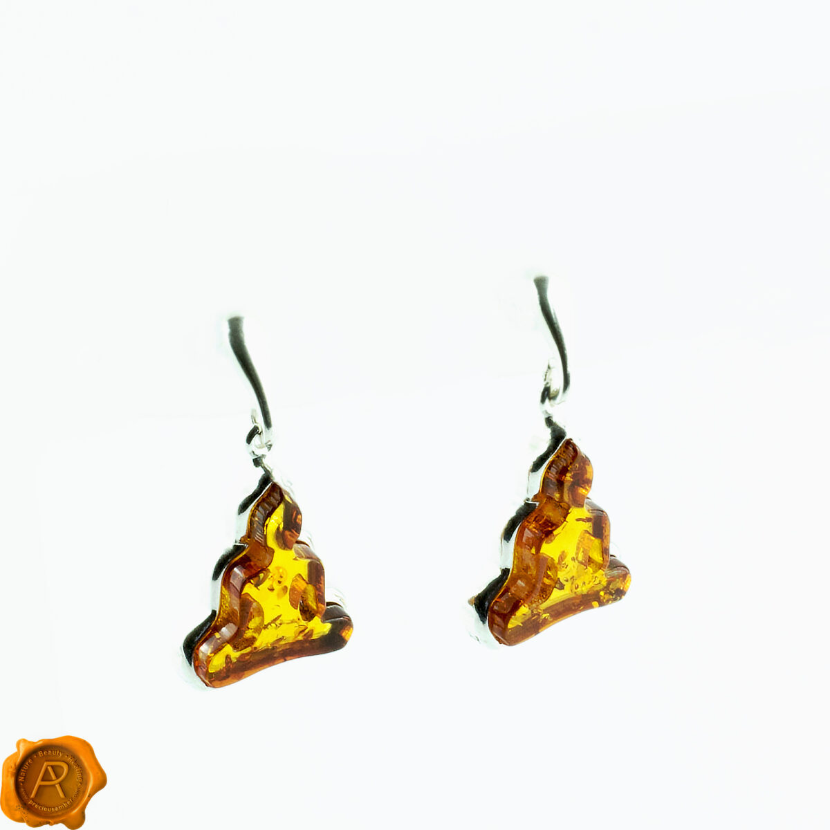 Amber Buddha Earrings - Image 3