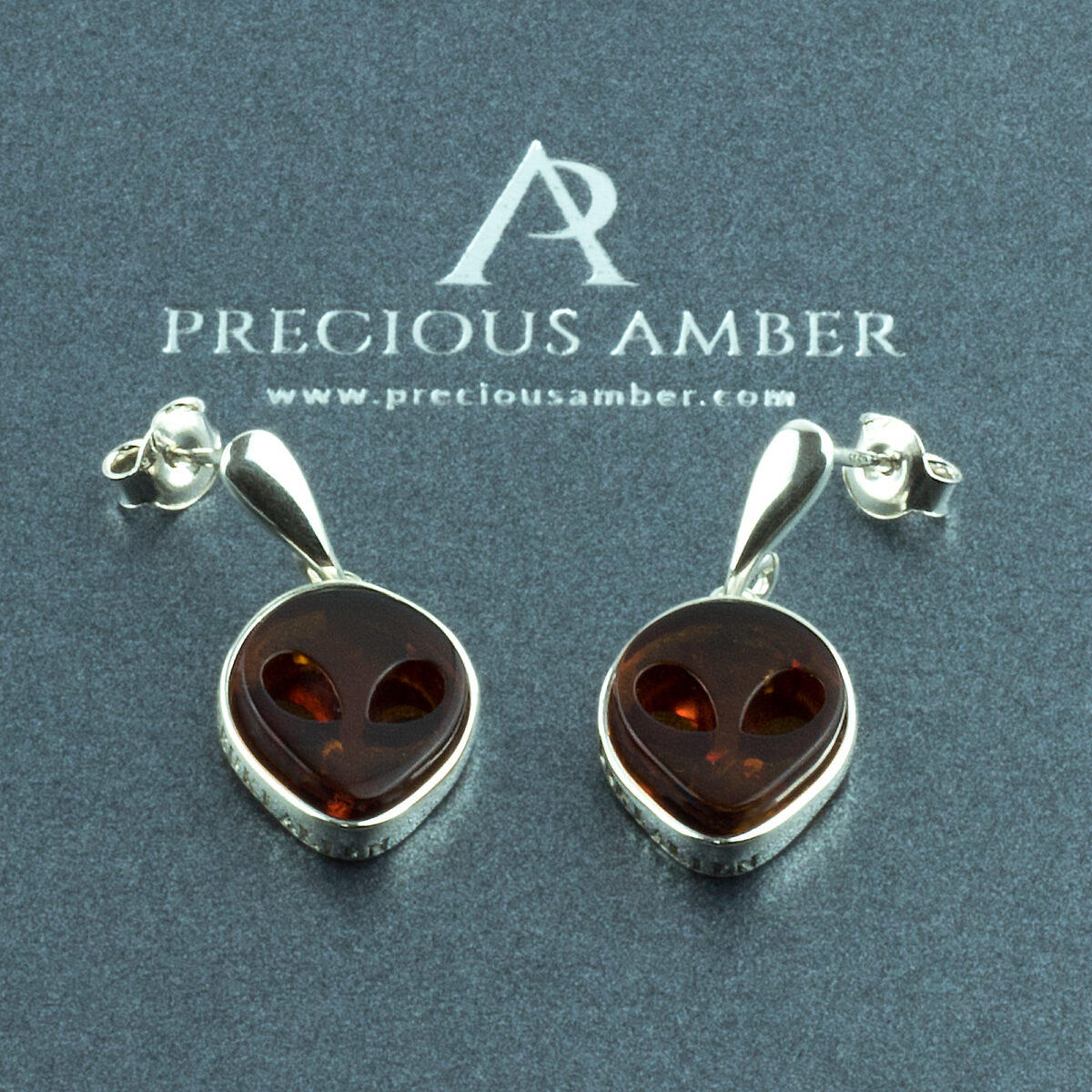 Amber Alien Earrings - Image 1