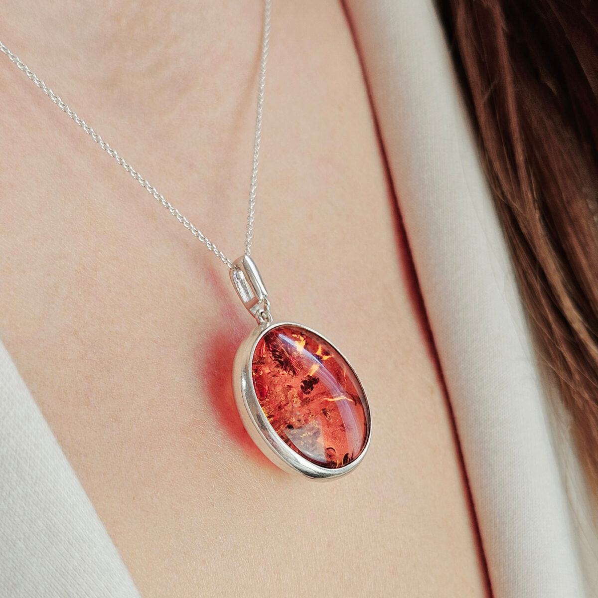 Amber Tree of Life Silver Pendant - Image 4