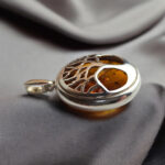 Amber Tree of Life Silver Pendant - Image 7