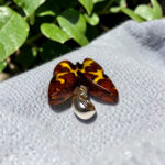 Carved Amber Butterfly Pendant - Image 5