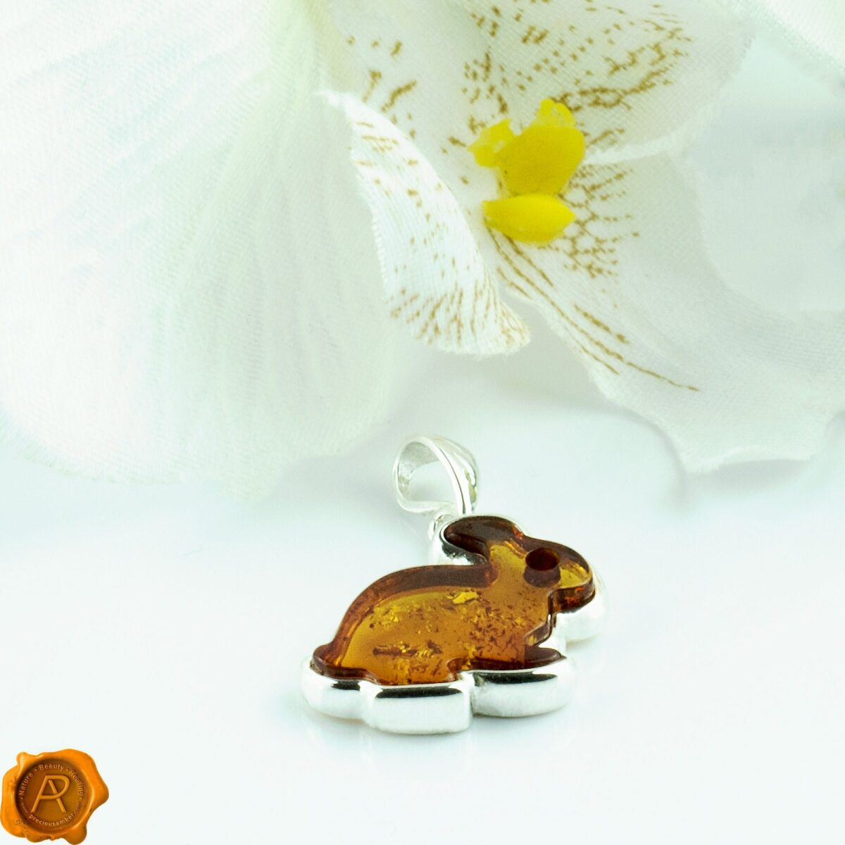 Amber Rabbit Pendant - Image 1