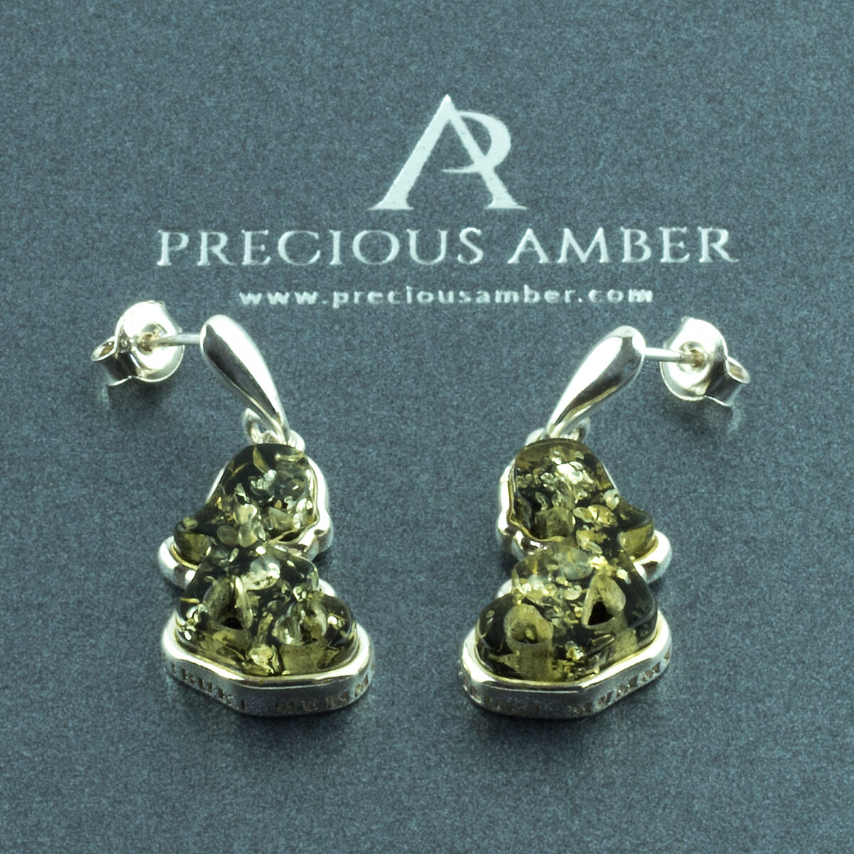 Motherhood Green Amber Earrings - Image 1