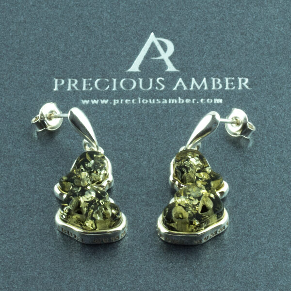Motherhood Green Amber Earrings