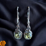 Natural Green Baltic Amber Silver Dainty Drop Teardrop Earrings Gemstone Gift Women, Small Vintage Real Amber Long Large Earring Jewelry