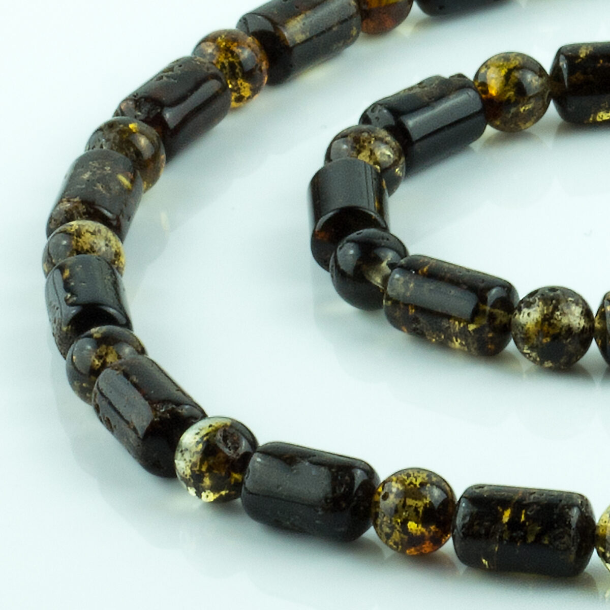 Green Amber Unisex Necklace - Image 2