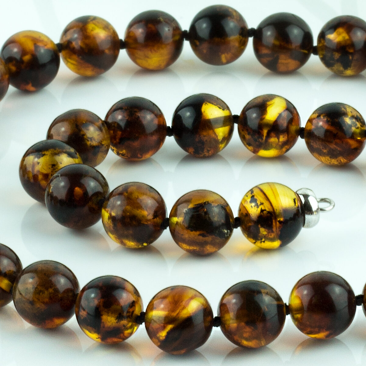 Earthy Cognac Amber Necklace - Image 2