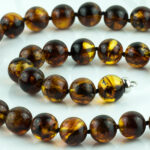 Earthy Cognac Amber Necklace - Image 2