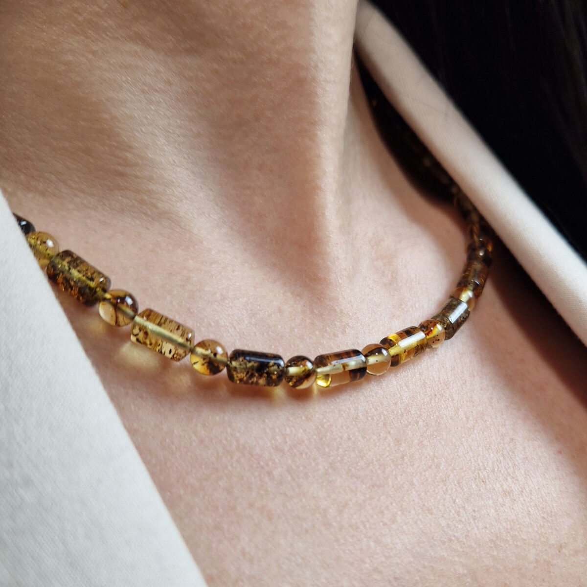 Natural-Green-Baltic-Amber-Necklace-Women-Men-Jewellery-Beads-Unisex-Gemstone-Necklace