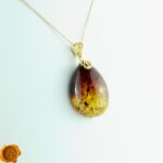Luxurious Amber Gold Teardrop - Image 3