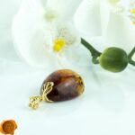 Luxurious Amber Gold Teardrop - Image 5