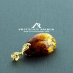 Luxurious Amber Gold Teardrop