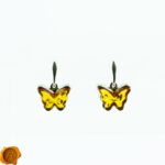 Amber Butterfly Earrings - Image 3