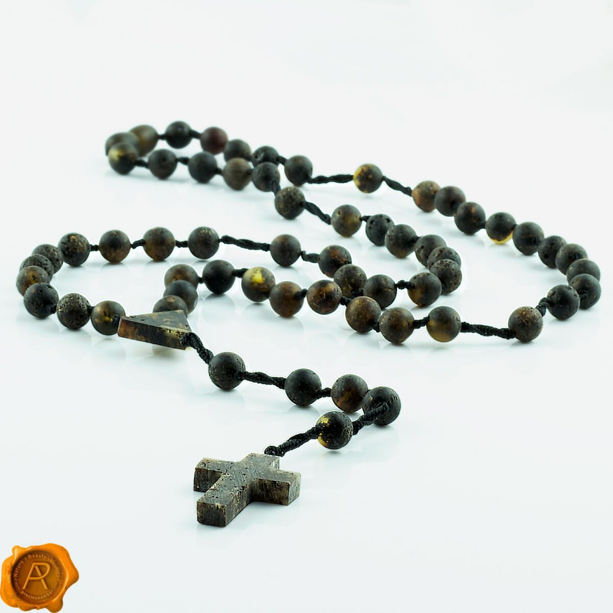 Matt Amber Rosary / Necklace - Image 3