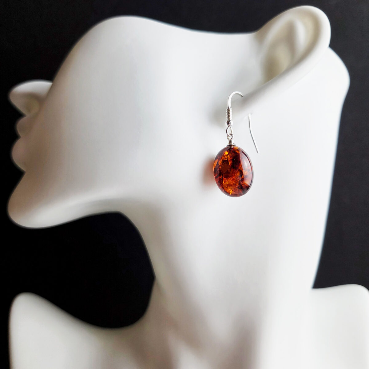 Chunky-Natural-Baltic-Amber-Honey-Teardrop-Bright-Earrings-Drop-Small-Large-Dangle-Lever-Back-Sterling-Silver Natural Baltic Amber Olive Drop Earrings, Large Small Sterling Silver Lever Back or Earwire, Genuine Honey Amber November Birthstone Gift