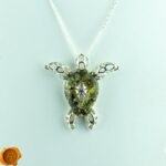 Green Amber Turtle Pendant - Image 3