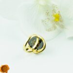 Amber Gold Cameo Ring - Image 3