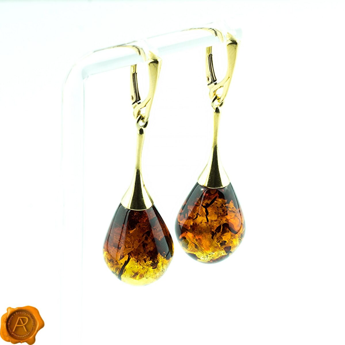 Luxurious Large Amber Teardrops - Image 2