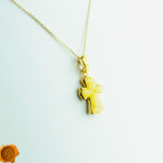 Amber Gold Cross Pendant