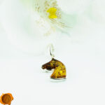 Honey Amber Horse Pendant - Image 2