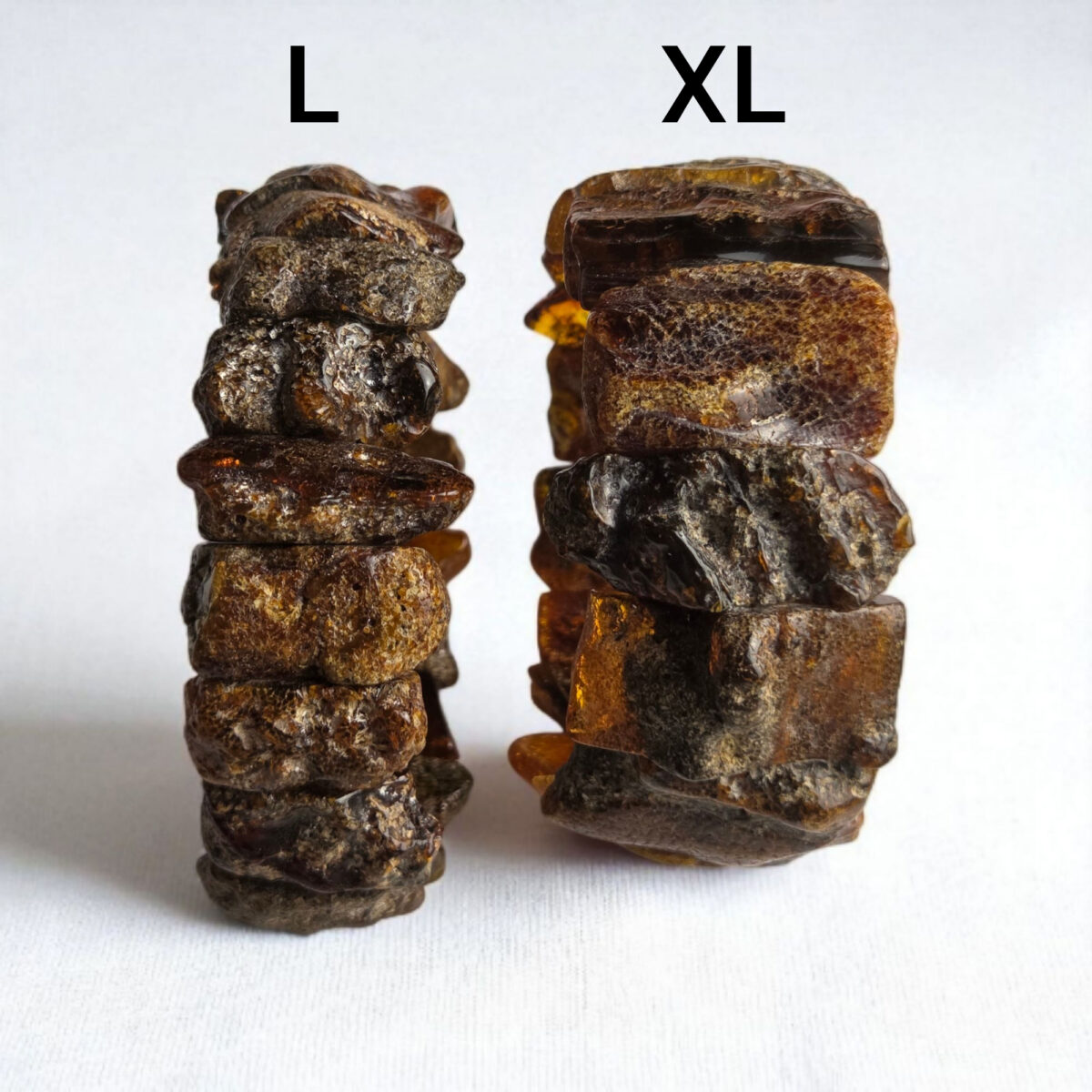 Large Chunky Natural Baltic Amber Elastic Bangle Bracelet Cuff Gemstone Crystal Rough Stretch Bracelets for Women, Eco Raw Amber Jewelry