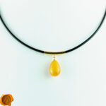 Amber Gold Choker Pendant - Image 5