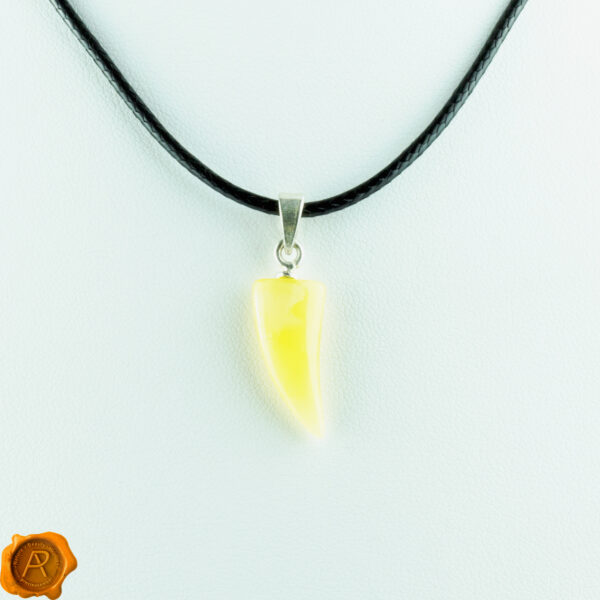 Tiger Tooth Amber Pendant