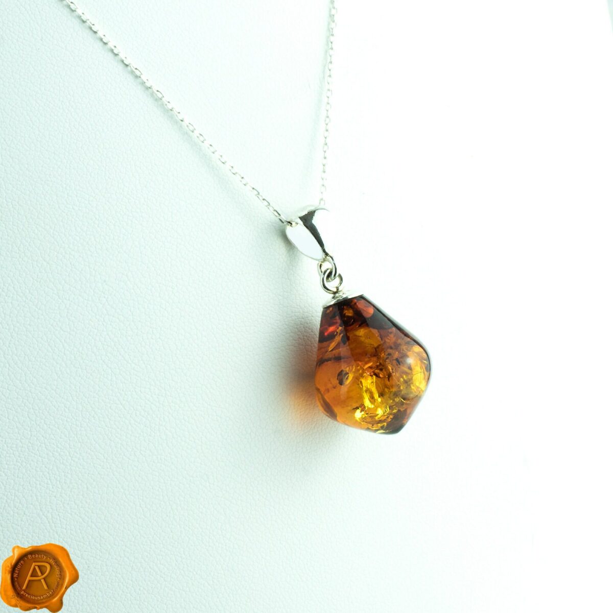 Gradient Amber Silver Teardrop - Image 3