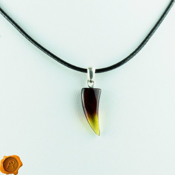 Tiger Tooth Amber Pendant