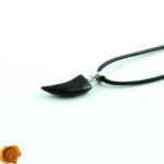 Tiger Tooth Black Amber Pendant - Image 2
