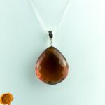 Faceted Cherry Amber Teardrop - Image 4