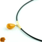 Amber Gold Choker Pendant - Image 4