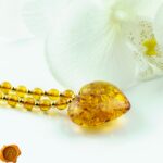 Amber Gold Heart Necklace - Image 3
